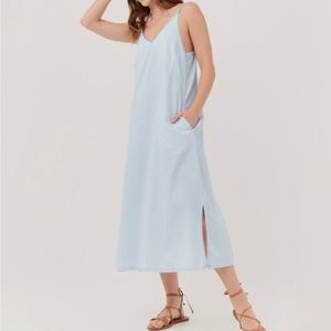 Denim Chambray Dress. New with tags! Never been worn! Perfect for summer.